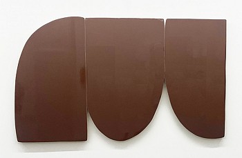 Work:&nbsp;Andrew Zimmerman Sandstone Pearl, 2023 Automotive paint on wood 44 1/2 x 75 x 1 1/2 inches ZIM1080