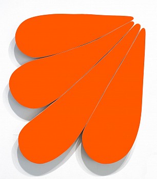 Andrew Zimmerman - Orange Peel, 2023 Automotive paint on wood 29 x 26 x 1 1/2 inches ZIM1081