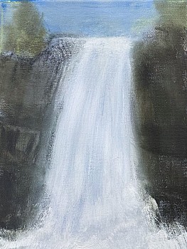 Kathryn Lynch (LA) -&nbsp;Waterfall 3, 2023 oil on canvas 10 x 8 inches LYN963