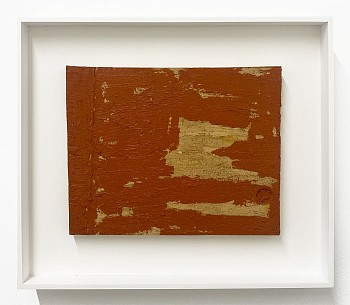 Work: Sean Noonan Heckscher Drive, 2023 oil on found wood 12 1/4 x 14 1/4 inches framed noon044