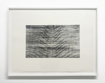 Work: Siesmic Shift, 2018 encaustic on paper 22 x 30 inches paper / 12 x 20 inches image / 25 1/2 x 33 inches framed MAY397