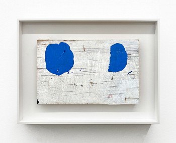 Work: Sean Noonan Simple Oddity 2, 2022 enamel on found wood 6 x 9 1/2 inches / 10 3/4 x 14 inches framed noon054