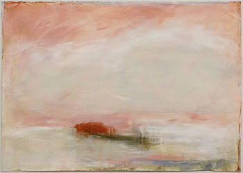 Shawn Dulaney (LA) - Innuendo, 2023 handmade paint on Venetian plaster on paper 45 x 63 inches DULAN1184