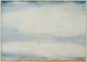 Shawn Dulaney (LA) - Rising, 2024 handmade paint on Venetian plaster on paper 45 x 63 inches DULAN1183