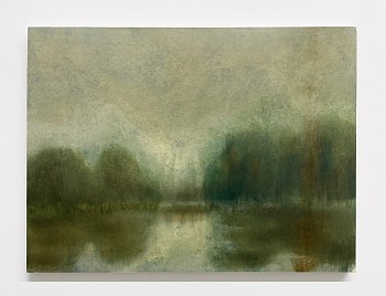 Poogy Bjerklie (LA) -&nbsp;Time has come, 2023 oil on paper mounted on wood panel 18 x 24 inches BJE195