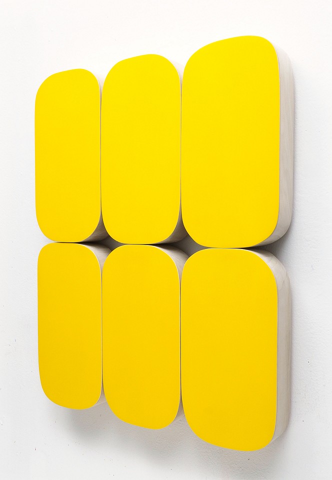 Andrew Zimmerman (LA)
Lemon Yellow, 2024
ZIM1162
acrylic and marble dust on wood, 24 x 19 x 2 inches