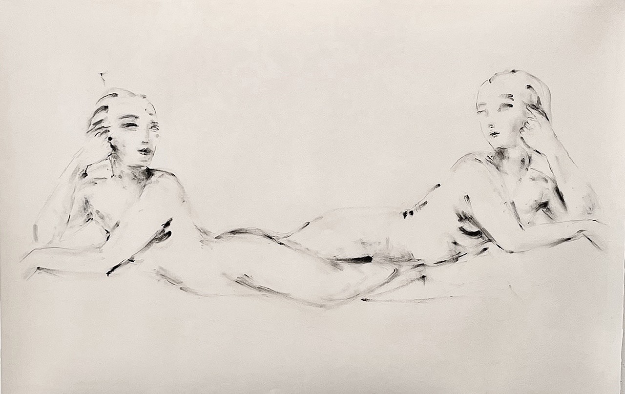 Kim McCarty (LA)
Reclining Ladies, 2024
MCCAR127
monoprint with oil and watercolor, 27 x 40 1/2 inches