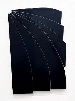 Work:&nbsp;Night Blue, 2024 Automotive paint on wood 44 x 30 x 1 1/2 inches ZIM1166