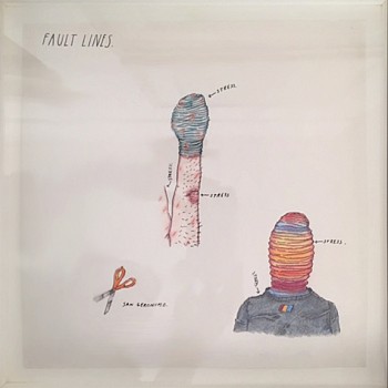 Eric Lebofsky (LA) -&nbsp;Fault Lines, 2009 ink, colored pencil on paper 10 x 10 inches LEB096