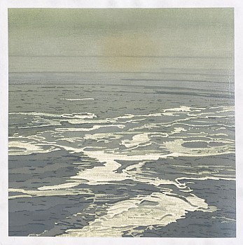 Clay Wagstaff -&nbsp;Sea Foam, 2015 oil on paper 26 x 26 inches WAG328