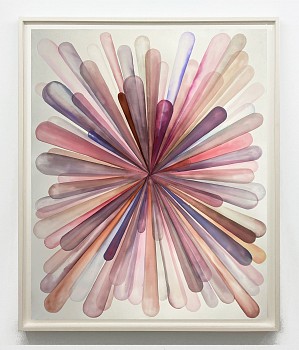 Work: Radiant (rose violet), 2025 ink, watercolor and pencil on paper 53.5 x 43 inches SANCH1072