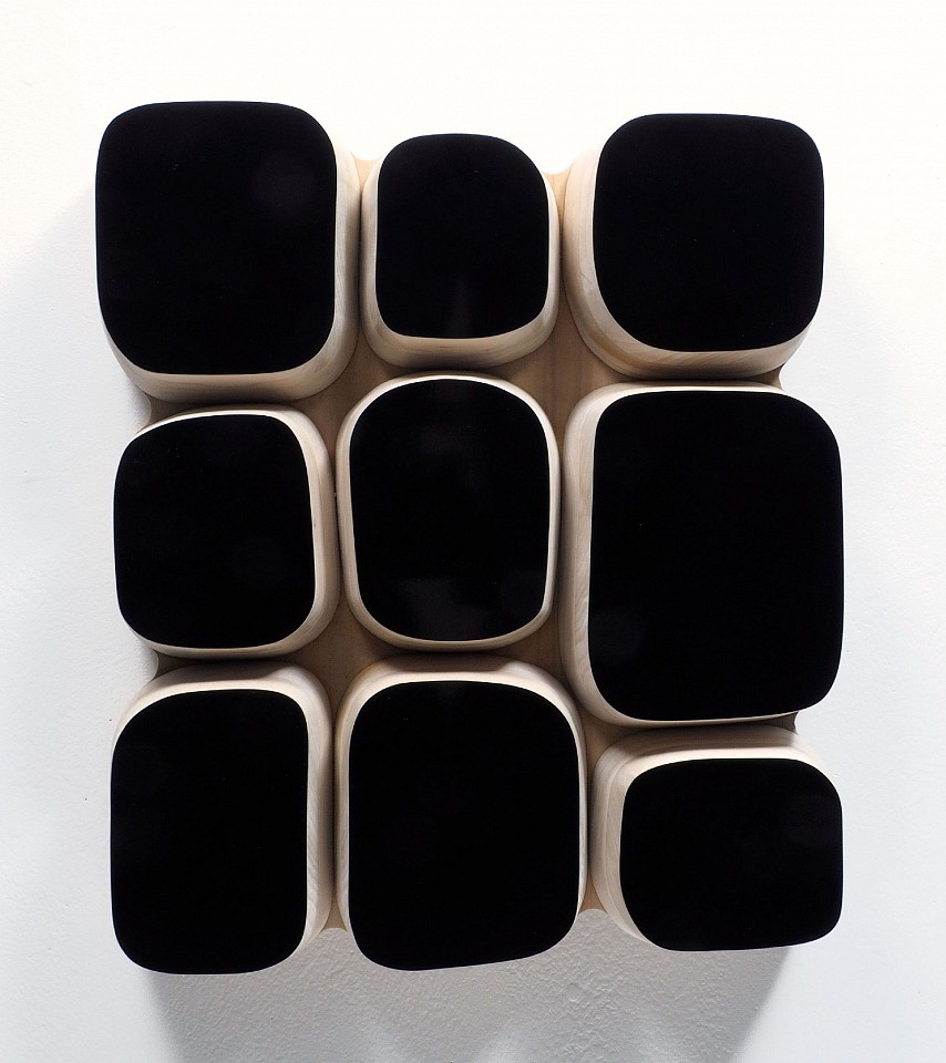Andrew Zimmerman
Midnight Black, 2025
ZIM1219
Automotive paint on wood, 17 1/2 x 15 x 2 3/4 inches