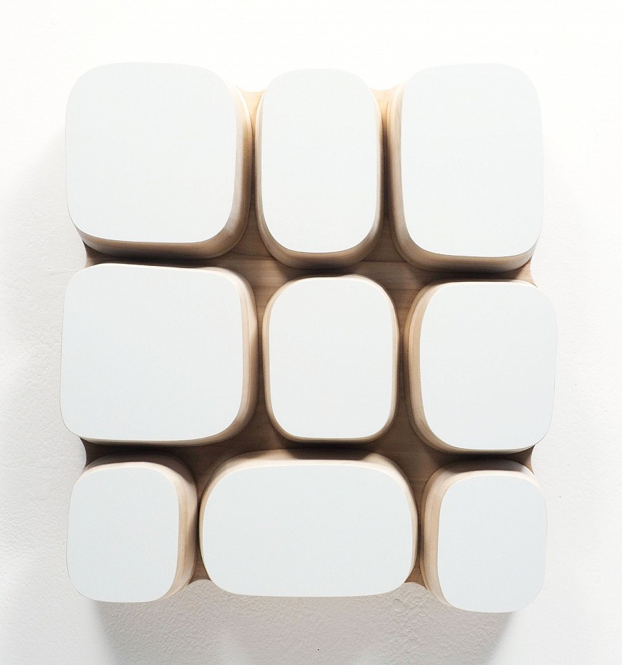 Andrew Zimmerman
Whisper White, 2025
ZIM1220
Automotive paint on wood, 16 1/2 x 15 1/2 x 2 3/4 inches