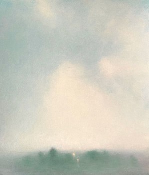 Michael Abrams -&nbsp;Valley Brume #4, 2025 oil on paper 34 x 29 1/2 inches ABR452