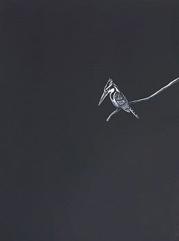 Shelley Reed -&nbsp;Kingfisher, 2025 oil on paper 30 x 22 1/2 inches ree355