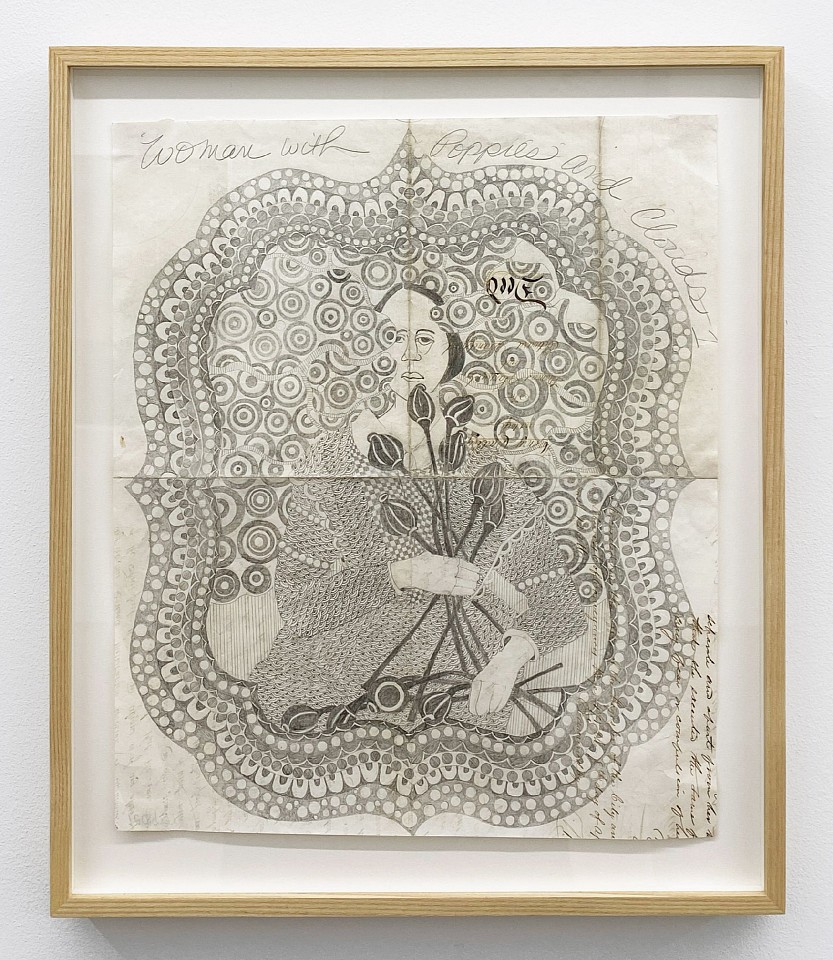 Roz Leibowitz
Women with Poppies and Clouds, 2003
LEIB021
graphite on vintage paper, 14 x 13 inches / 17 1/2 x 15 inches framed