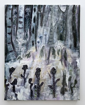 Work:&nbsp;Winter Woods, 2025 oil on linen 60 x 48 inches LYN977