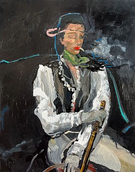 Suzy Spence (LA) -&nbsp;Wink, 2025 oil on panel 14 x 11 inches SPENC353