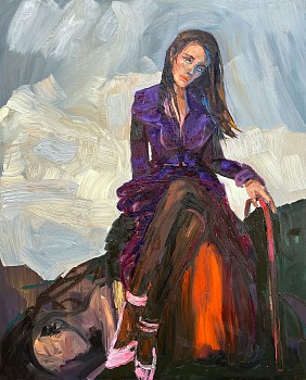 Work:&nbsp;Fashion Victim (grave), 2026 oil on panel 30 x 24 inches SPENC360