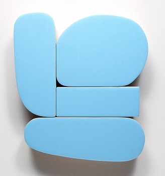 Andrew Zimmerman -&nbsp;Blue (2026.16), 2026 acrylic and epoxy on wood 15 x 114 x 2 1/4 inches ZIM1292