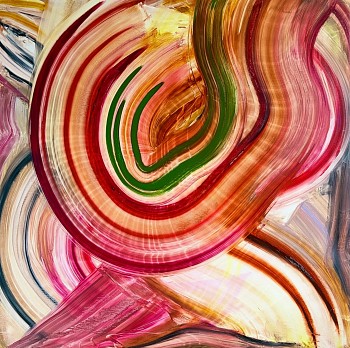 Fran O'Neill -&nbsp;crazy again today, 2025 oil on canvas 47 x 47 inches ONEI140