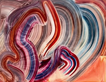 Fran O'Neill -&nbsp;strides, 2025 oil on canvas 56 x 72 inches ONEI145