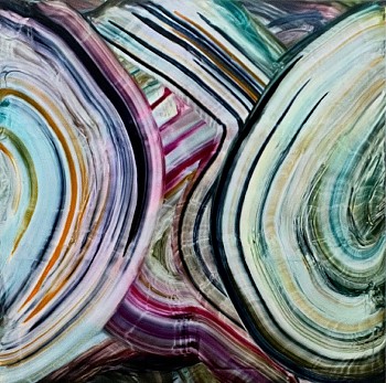 Fran O'Neill -&nbsp;like minds, 2025 oil on canvas 72 x 72 inches ONEI146